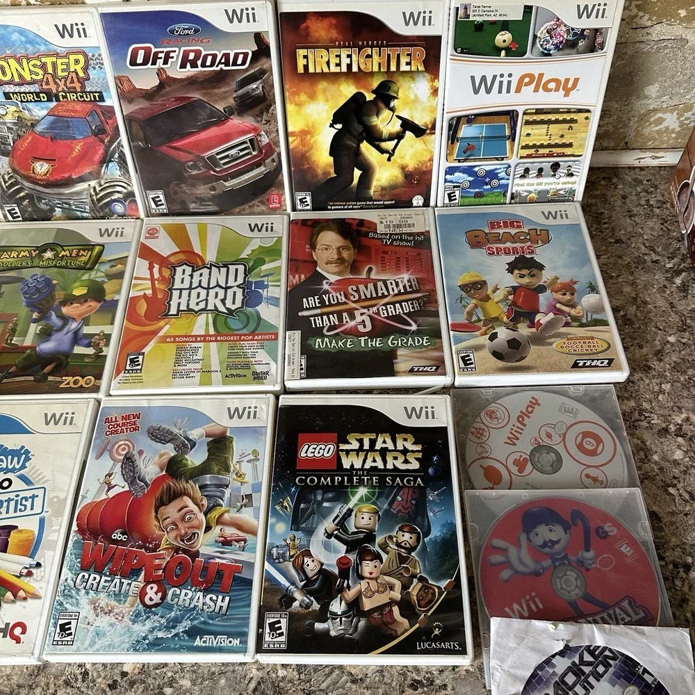Nintendo Wii Games Bundle Lot 17 Games Band Hero Lego Star Wars Pinball Wipeout